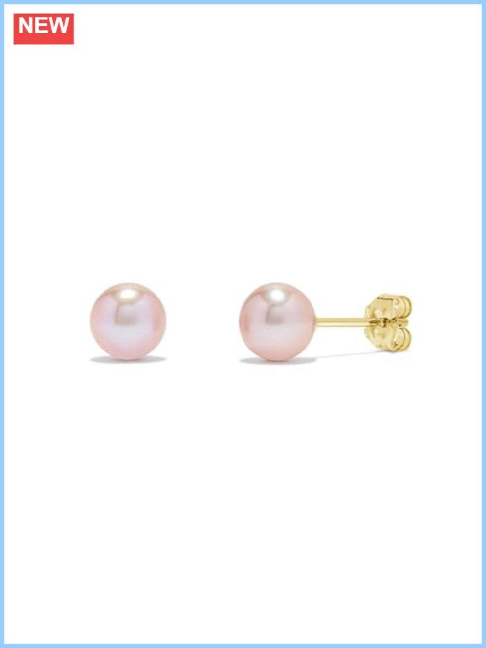 14K White Gold Pearl Stud Earrings Freshwater Cultured Bridal